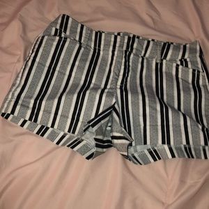 Black and White Stripped Shorts